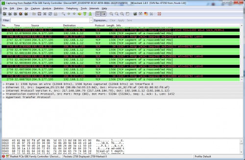 sniffer réseau Wireshark