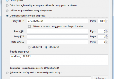 parametrer proxy firefox