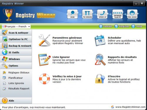 options de Registry Winner