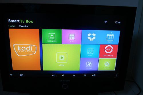 box TV Sunvell Q-Box interface Kodi